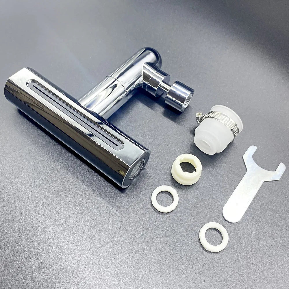 4 Mode Real Waterfall Kitchen Faucet Extension Adapter for Bathroom Basin Aucets Bubbler Nozzle Waterfall Sprayer Tap Fit Shower