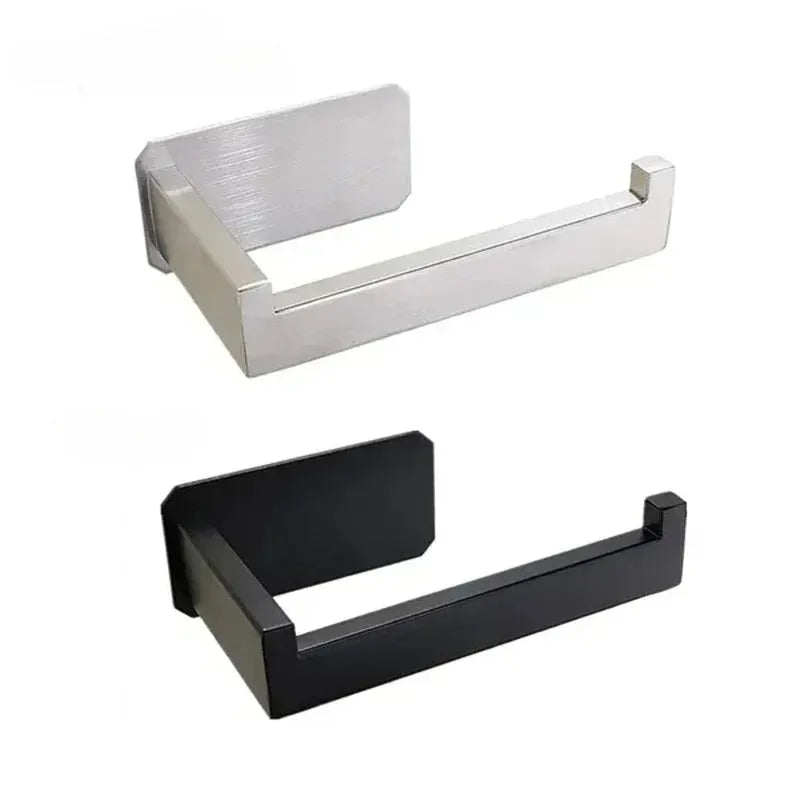 Self Adhesive Toilet Paper Holder Stainless Steel No Drill Wall Mount for Bathroom Kitchen RV Rustproof Space Saving Tools