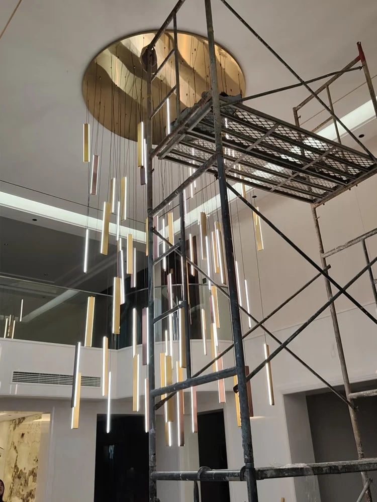 Modern Stair Chandelier Indoor Lighting Ceiling Lamp Attic Room hanging Light LED Chandeliers For Living Room Pendant Lights