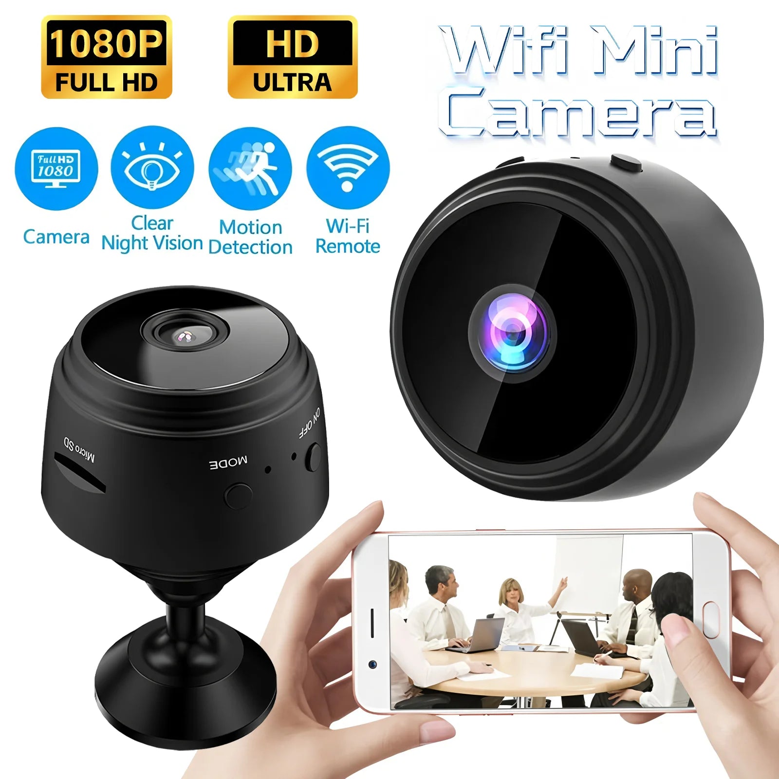 1080P HD Mini Camera Wifi Wireless Security Monitor For Home Night Version Protection Remote Intelligent Camcorder 2026 NEW
