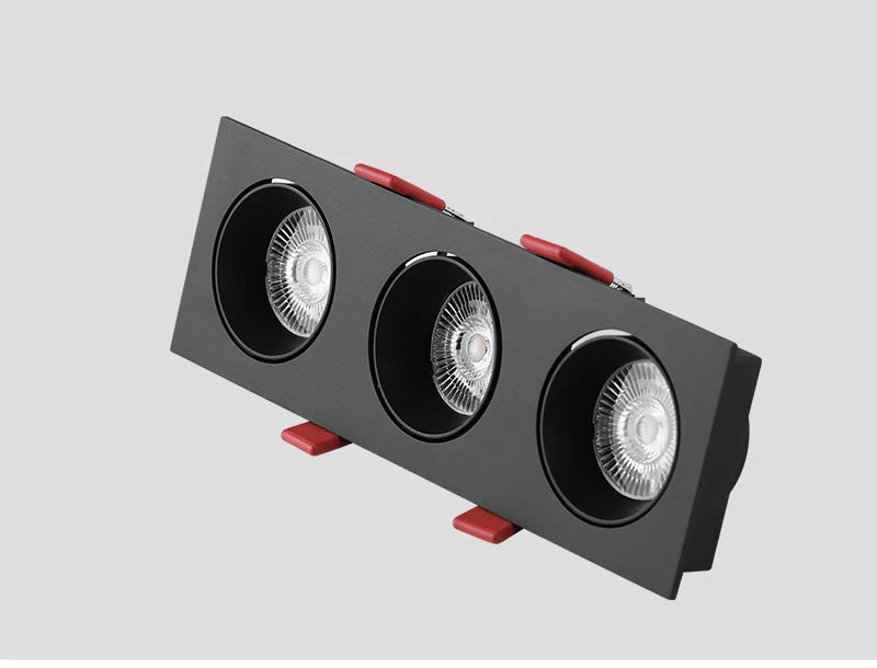 Modern Simple Down Light Embedded Dark Decoration Household Ultra-Thin No Main Light Adjustable Angle LED Anti-Glare Spotlights