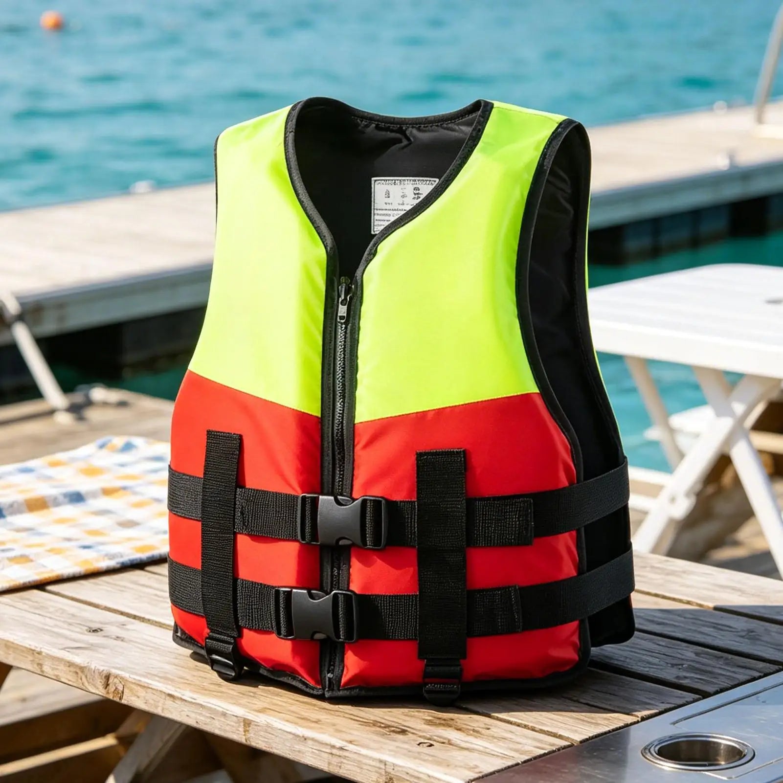 Swim Vests Quick-Dry Buoyancy Aid With Zipper Swim Trainer Vest For Boating Fishing Surfing Kayak Rowing Water Sports River Lake