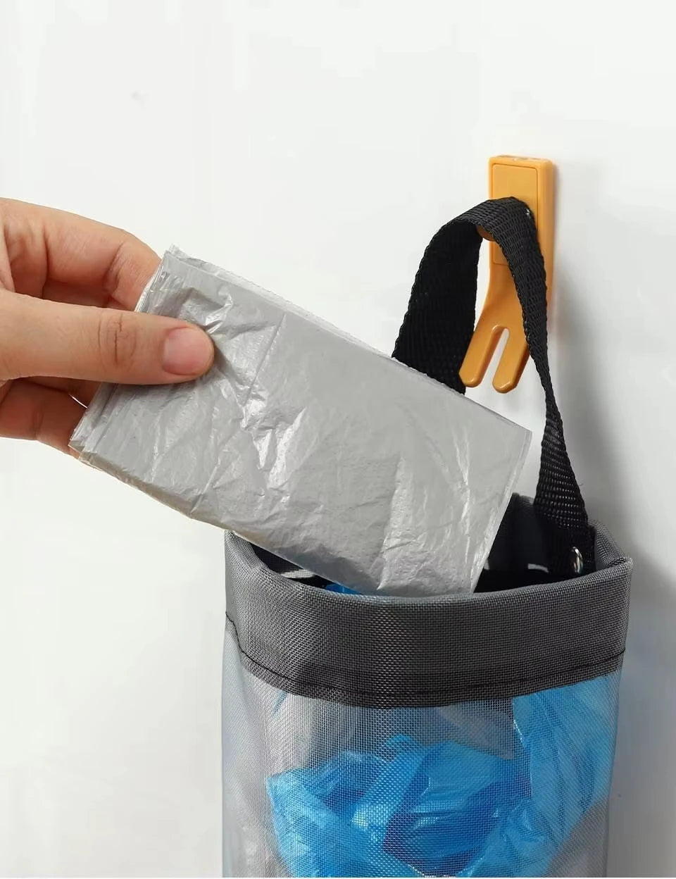 Kitchen Organizer Garbage Bag Storage Basket Garbage Organizer Plastic Bag Holder Garbage Collection Storage Kitchen Accessories