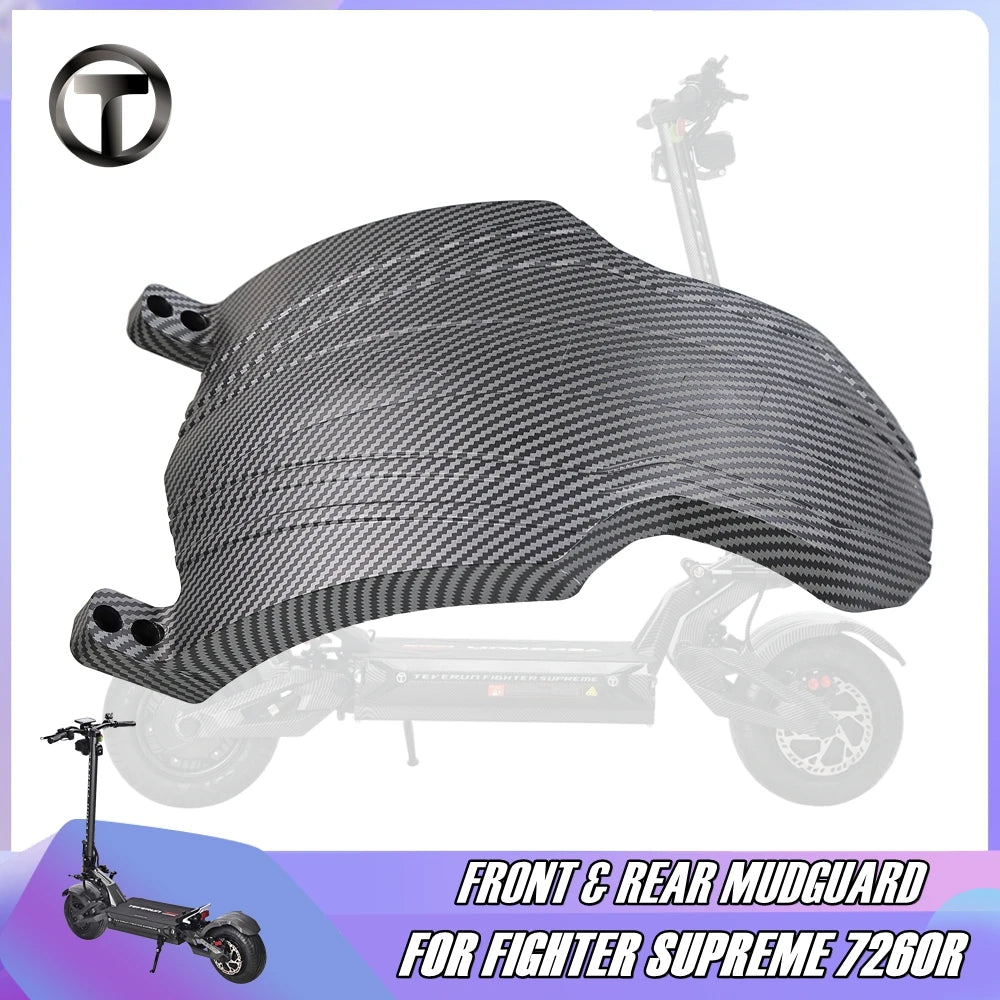 TEVERUN Carbon-Fiber-Pattern 13-Inch Fender for FIGHTER SUPREME 7260R Electric Scooter Mudguard Front And Rear Wheel Cover