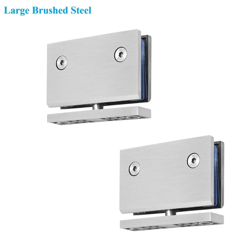 1Pair SUS304 Framless Glass Door Pivot Hinge For Shower Enclosure Commercial Entry Cubicle