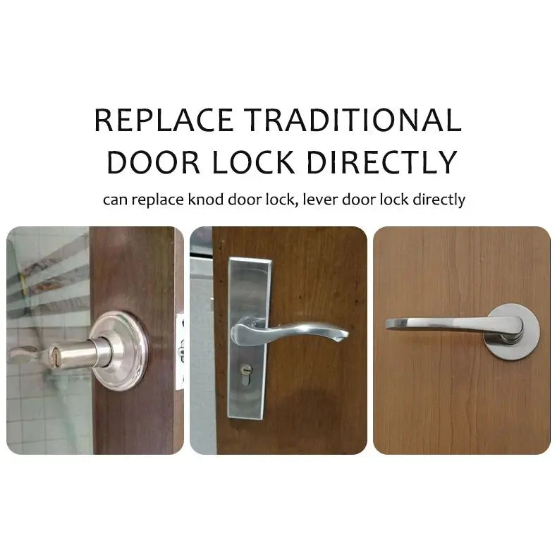 Multiple Unlocked ways with Phantom Password Fingerprint Free Tuya Smart Management APP HandleDoor Lock for Home Office Hotel