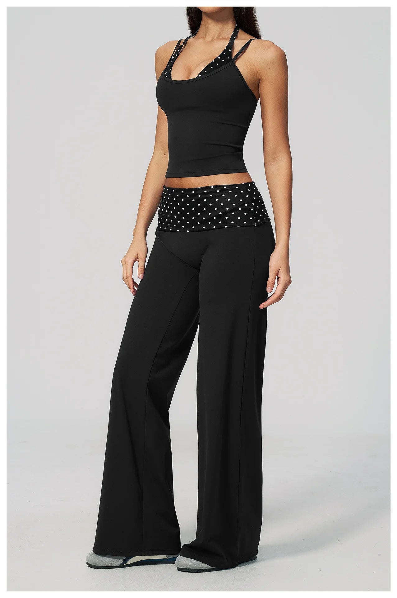 Summer 2PCS Yoga Set Women's Tracksuit Fashion Polka Dot And Striped Workout Sets Gym Outfits High Waist Butt Lift Yoga Clothes