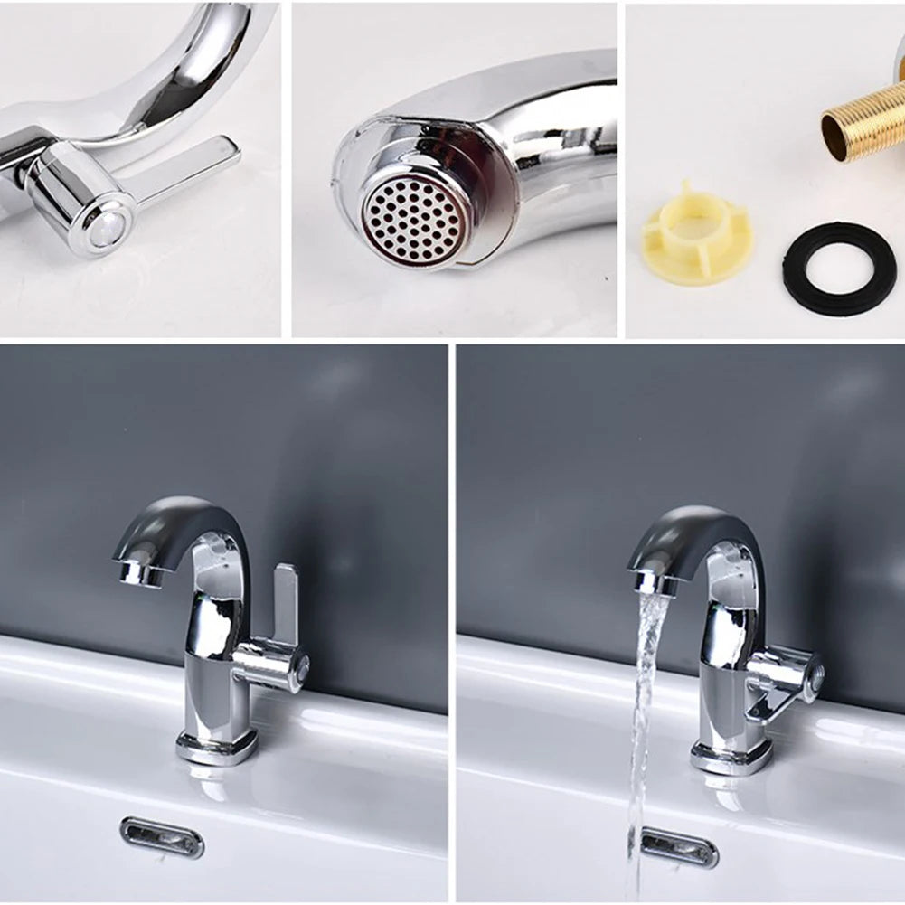 Bathroom Basin Faucet ABS Water Purifier Single Lever Hole Tap Single Cold Bathroom Kitchen Deck Mounted Bathroom Sink Faucet