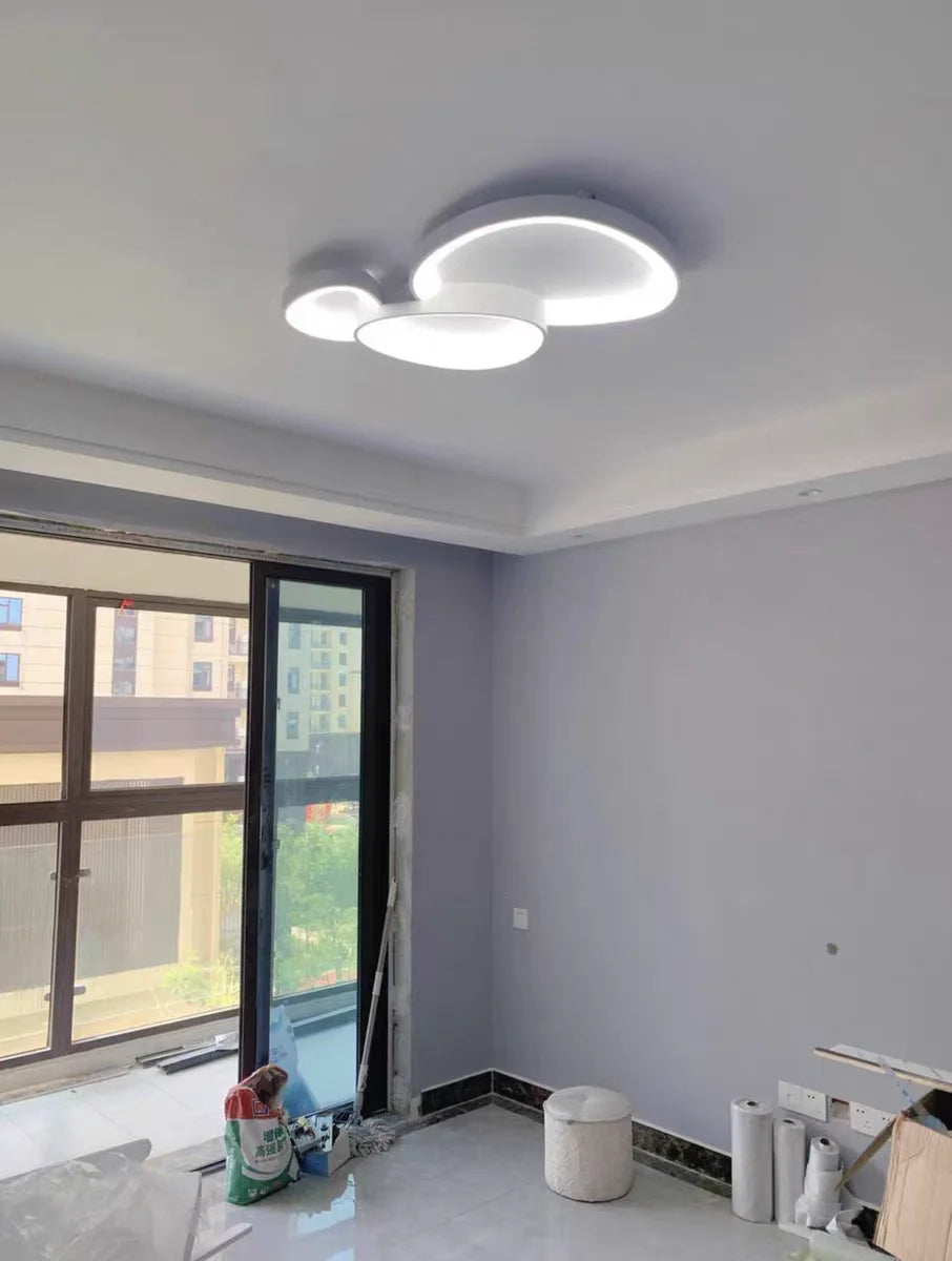 Modern Round LED Ceiling Light with Adjustable Brightness for Living Room Bedroom Dining Room Home Decor Lusters Luminaires