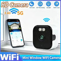 Mini Window Camera Replaces Outdoor Cameras 2.4/5GHz WiFi Camera 3MP Resolution Full-Color Night Vision Through Window Camera