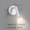 Switch Wall Lamp Modern LED Wall Light Simplicity Spotlights Indoor Lighting Room Decor For Living Room Bedroom Bedside Sconces