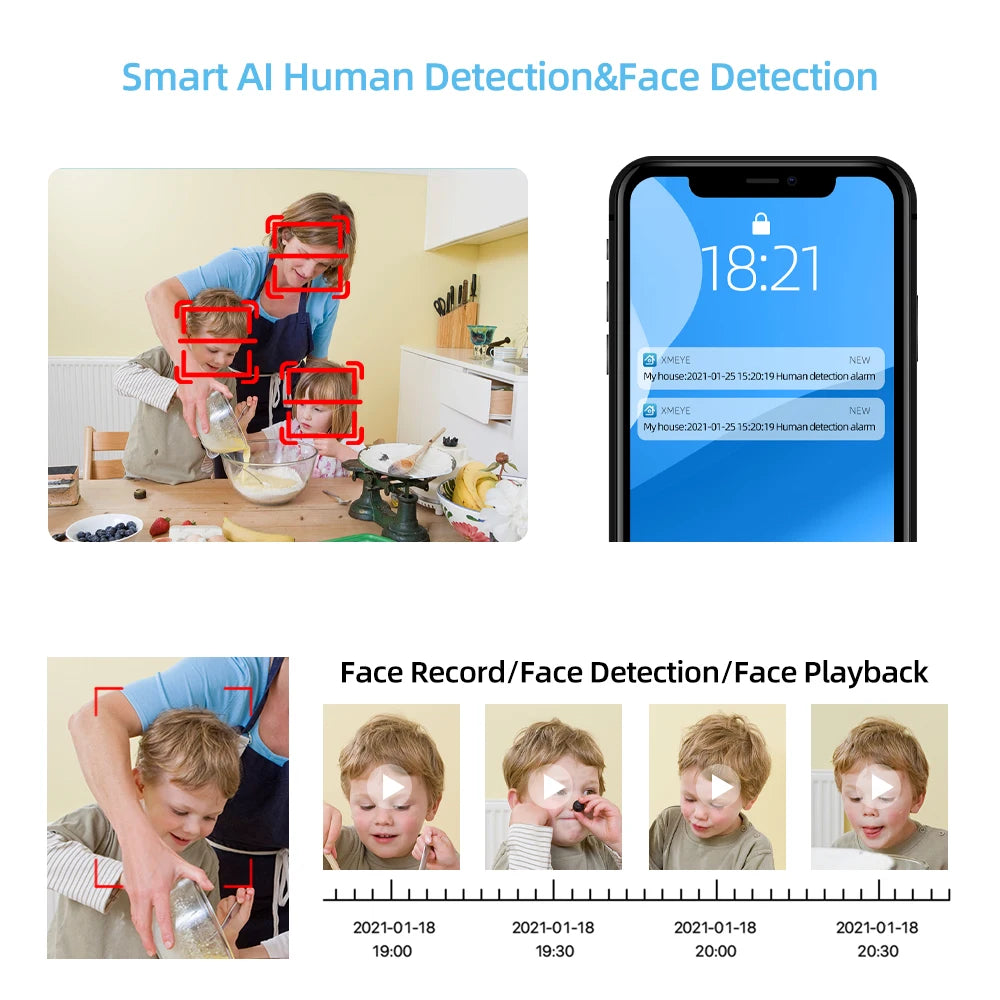 AHD Camera HD 4K 8MP Surveillance Camera CCTV Bullet Outdoor Home Video Surveillance Camera Face Detection Color Night Vision