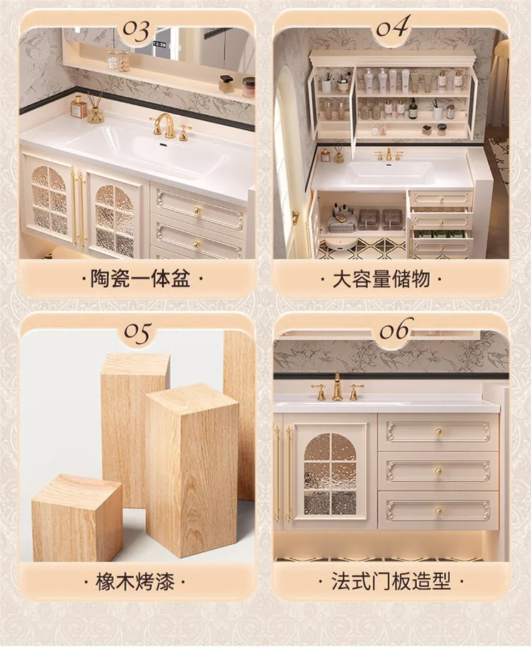 Storage Drawers Bathroom Cabinet Interior Dividers Mirror White Bathroom Cabinet Shelving Modern Badkamer Meubel Accessories