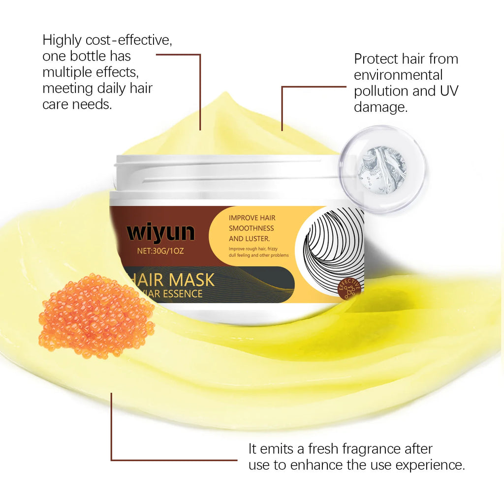 Caviar Hair Mask Repair Damage Frizzy Smooth Hair Organic Keratin Straightening Smoothing Restore Soft Nourish Magical Hair Care