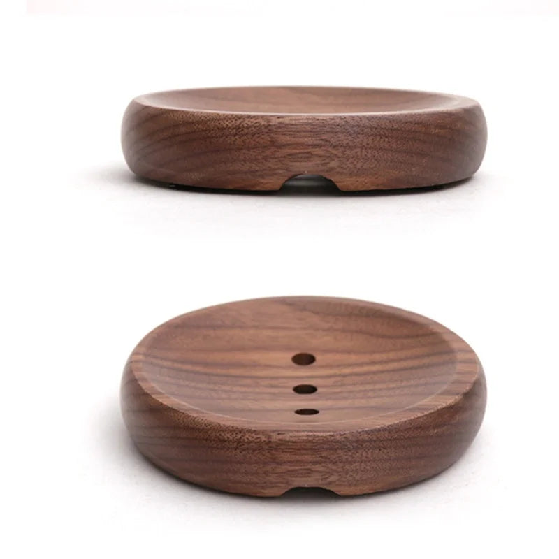 Walnut soap holder wooden soap box bathroom wooden soap rack drain handmade soap box simple household soap dish