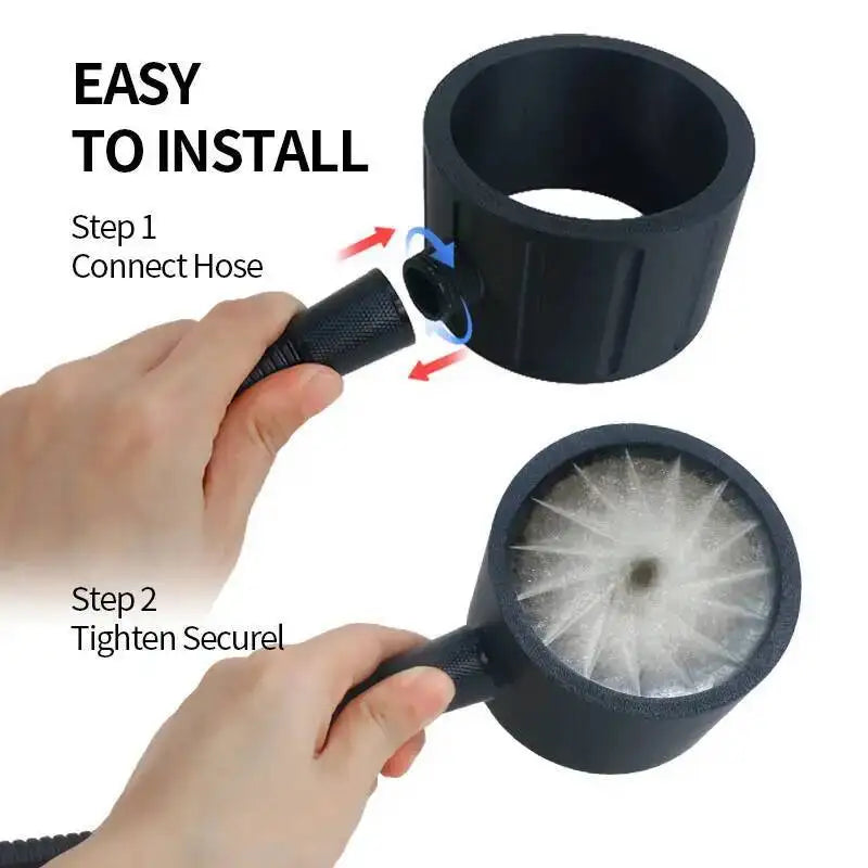 3D Printed Handheld Pet Shower Head High Pressure Spiral Nozzle Dog Cat Bath Flushing Massage Cleaning Grooming Tool