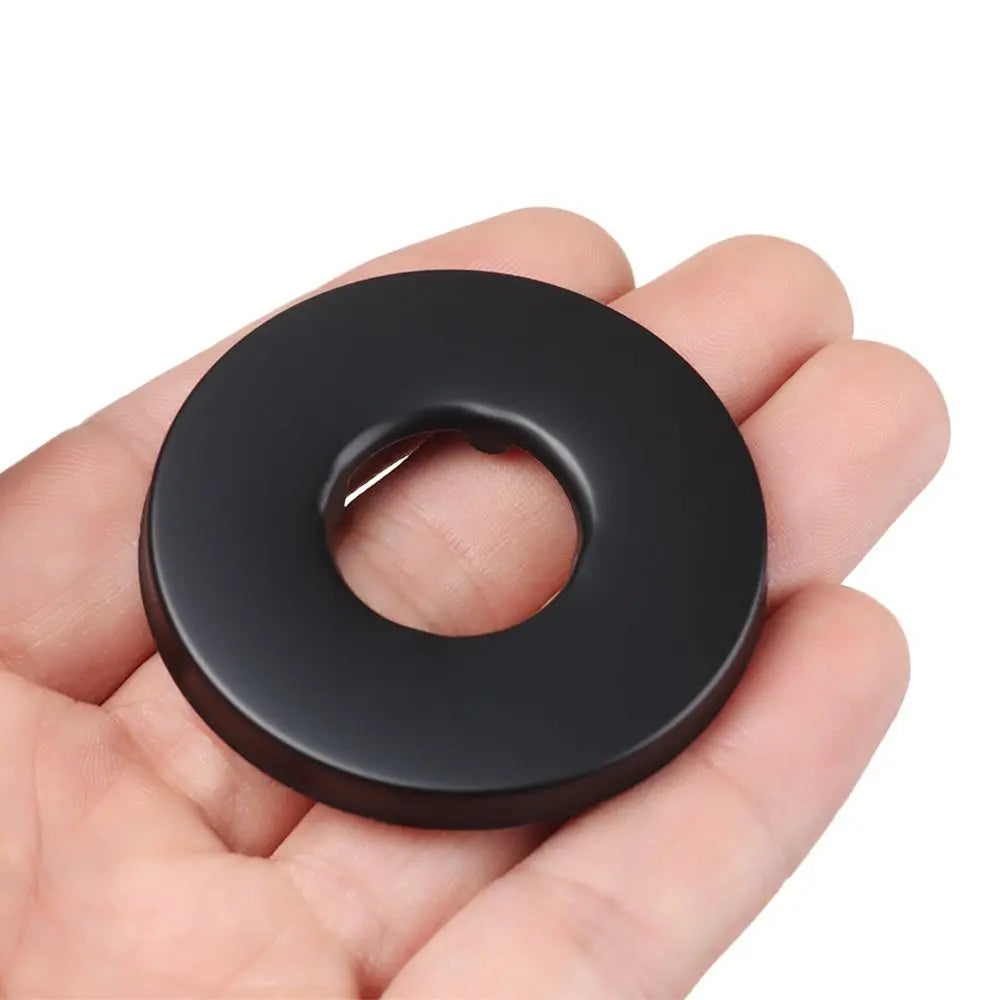 1Pcs Black Shower Faucet Decorative Cover Chrome Finish Stainless Steel Water Pipe Wall Covers Bathroom Accessories