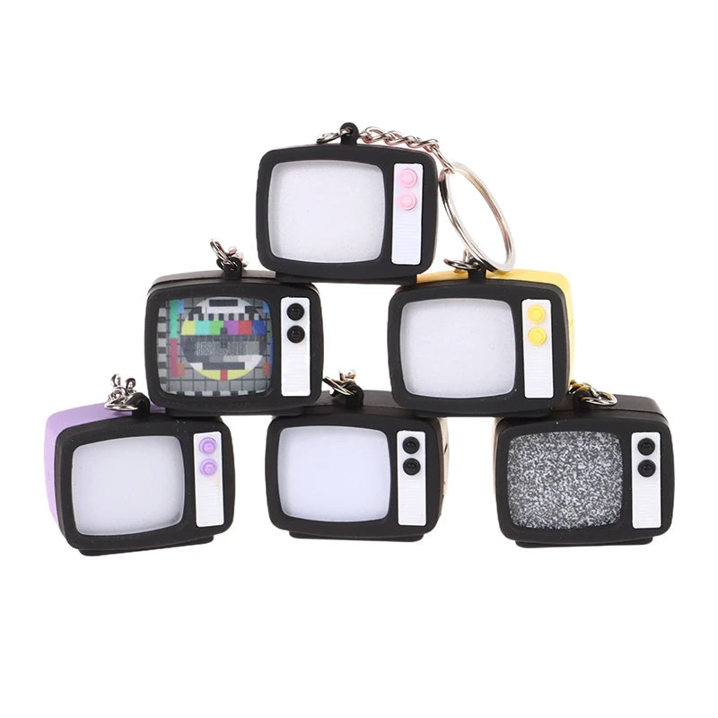 Creative Mini Retro Television Keychain Miniature Television Tv Model Toy Creative Children Toy Keychain Pendant