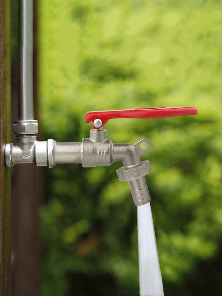 1/2 Inch Zinc Alloy Faucet Garden Bibcock Outdoor Lockable Water Tank Connector Industrial Home Irrigation Replacement Tool
