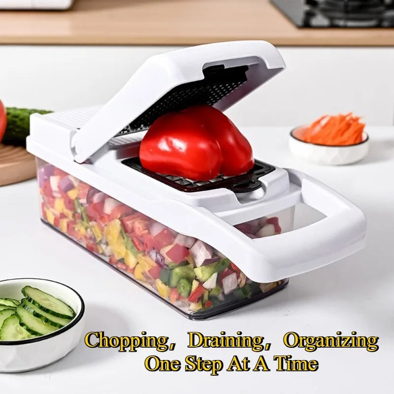 Kitchen Vegetable Chopper Dicing Fruit Cutter Grater Chopping Onion Dicing Tool Garlic Press Cooking Cutting Kitchen Gadgets