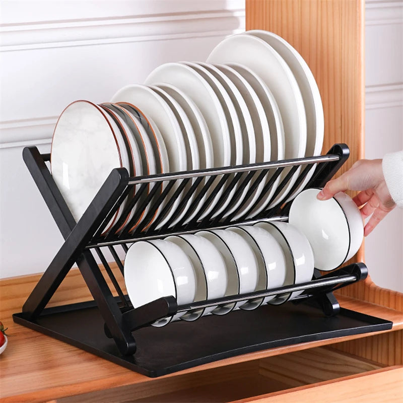Kitchen Organizer Sink Dish Drying Rack Sink Drain Shelf Bowl Plates Shelf Storage Drawer Desktop Adjustable Holder Accessories