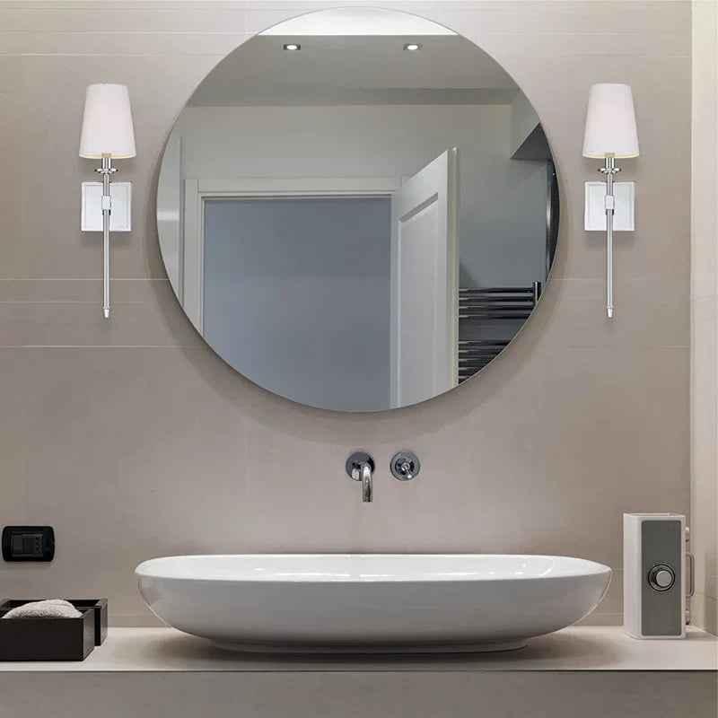 Modern American Led Wall Lamp Decor Bathroom Mirror Light Bedroom Corridor Stairs Cloth Indoor TV Background Decor Light