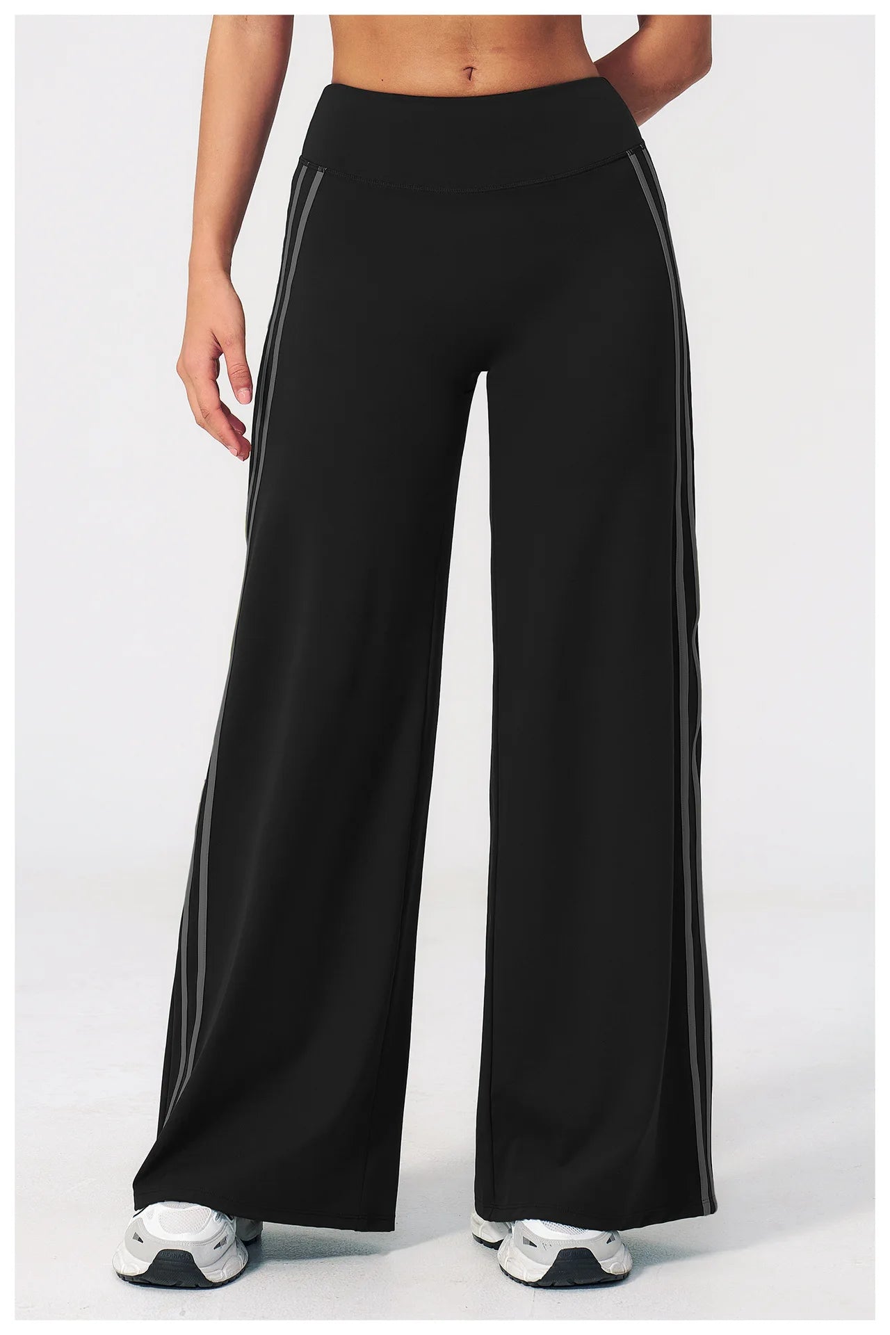 Yoga Pants High Waist Wide Leg Trousers Women Tummy Control Flared Pants Straight Workout Trousers Casual Fitness Bell-bottoms