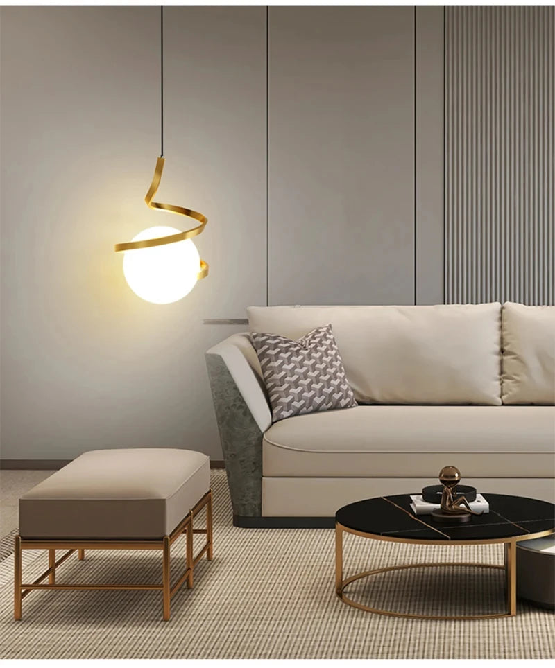 Modern LED Pendant Lights Indoor Lighting Glass Hanging Lamp For Home Dining Tables Bedside Kitchen Living Room Decoration Light
