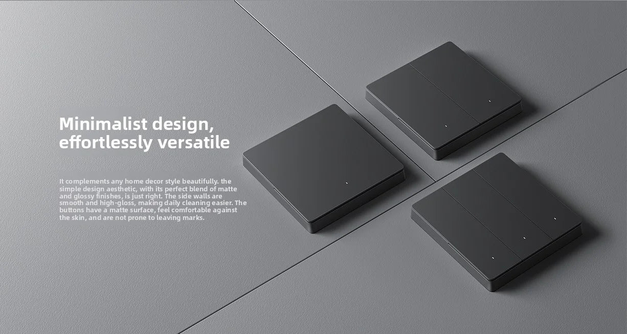 Xiaomi Smart Wall Switch Single Double Triple Key Dual Control Live&Neutral Line Work for Smart Light Mi home App