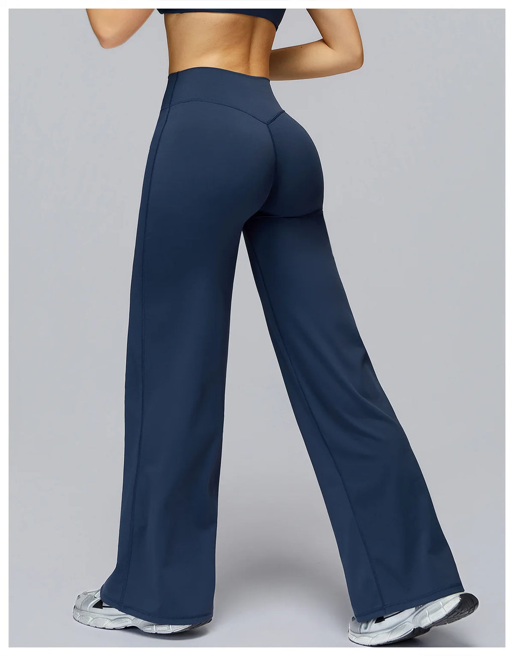 Women's Sports Yoga Pants High Waisted Straight Flared Trousers Running Fitness Sport Trousers Female Gym Casual Sports Pants