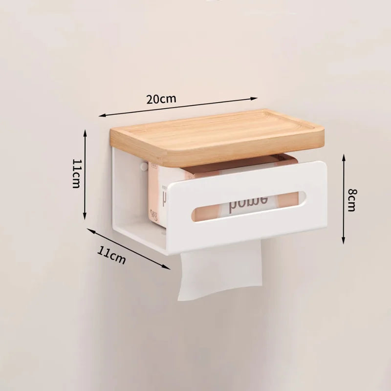 Toilet Tissue Roll Holders Wall Mount with Self  Screw for Small Items,Tissue Holder for Bathroom Kitchen Bedroom