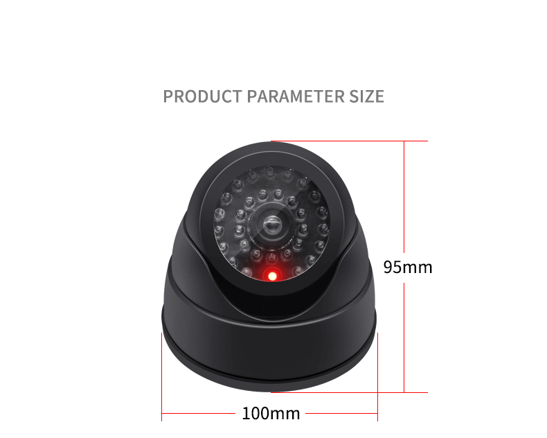 New Red Flashing LED Light Black/White Dummy Conch Camera Home Office Surveillance Security System Fake CCTV Security Camera