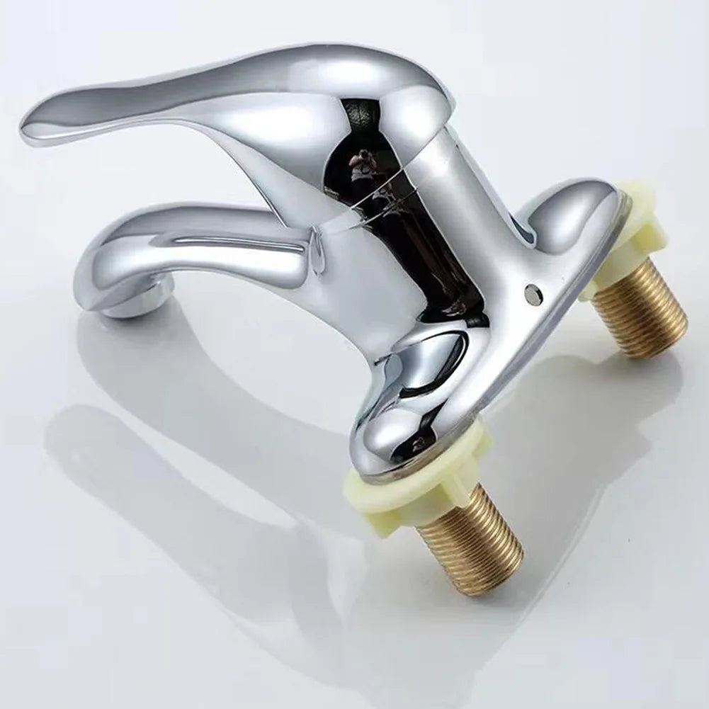Wash Basin Faucet Double-hole Basin Faucet For Hot And Cold Water Sink Mixer Tap Bathroom Single-handle Basin Washbasin Faucet