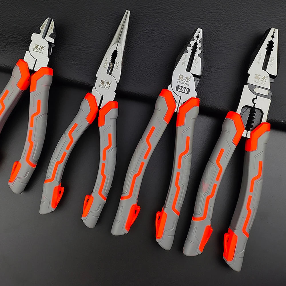 6/8-inch Wire Pliers Sharp Large Opening Diagonal Pliers Needle Nose Pliers for Cutting Twisting and Clamping MetalWires