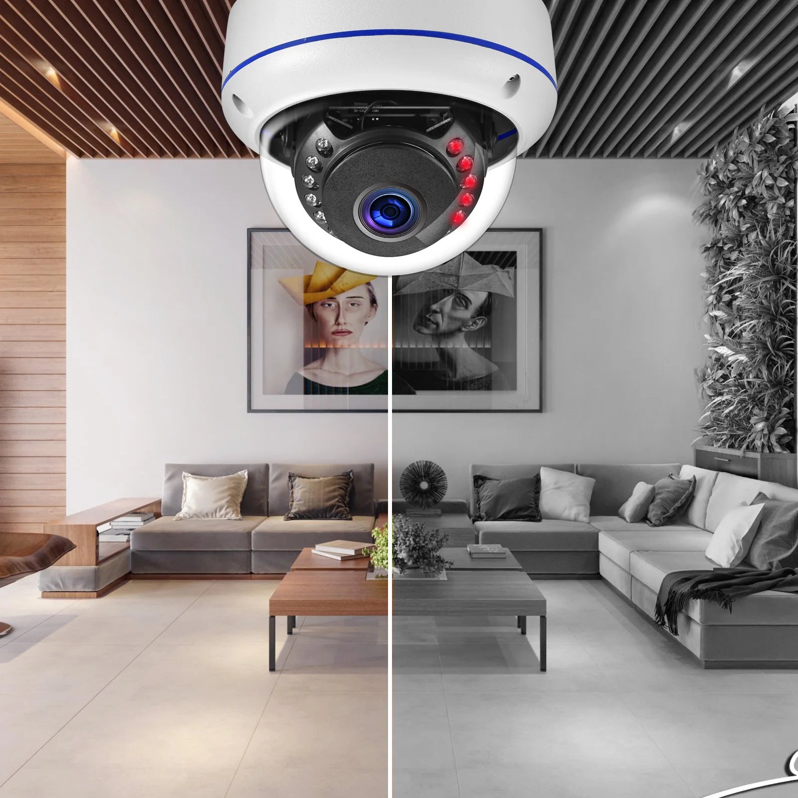 Gadinan 10CH 8MP 4K POE Dome Security Camera System IP Set 4MP Vandal-proof Home Audio CCTV Video Surveillance Protection Kit