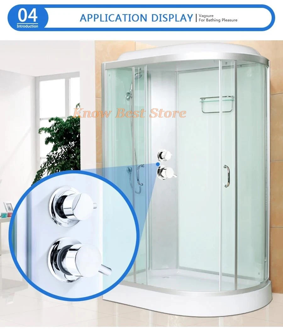 2/3/4/5 Ways Water Outlet Screw Thread Center Distance 10cm  Mixing Valve Brass Bathroom Shower Mixer Faucet Tap Cabin