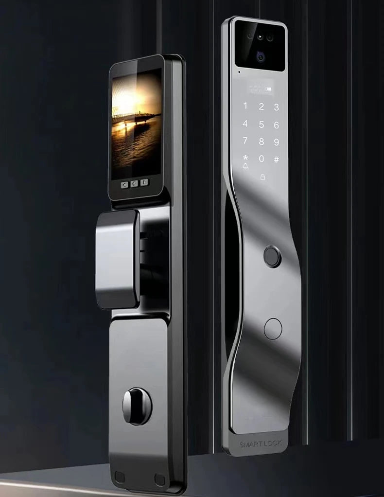 EGFirtor Tuya APP Face Recognition Fingerprint Smart Electronic Password Home Gate Door Lock With Cylinder