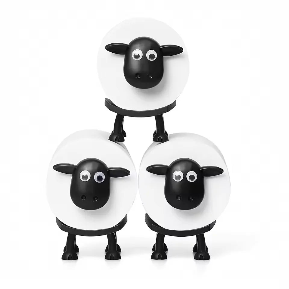 Toilet Paper Holders - Bathroom Roll Up Holder and Accessories-Independent Toilet Paper Holder - Black Sheep Design