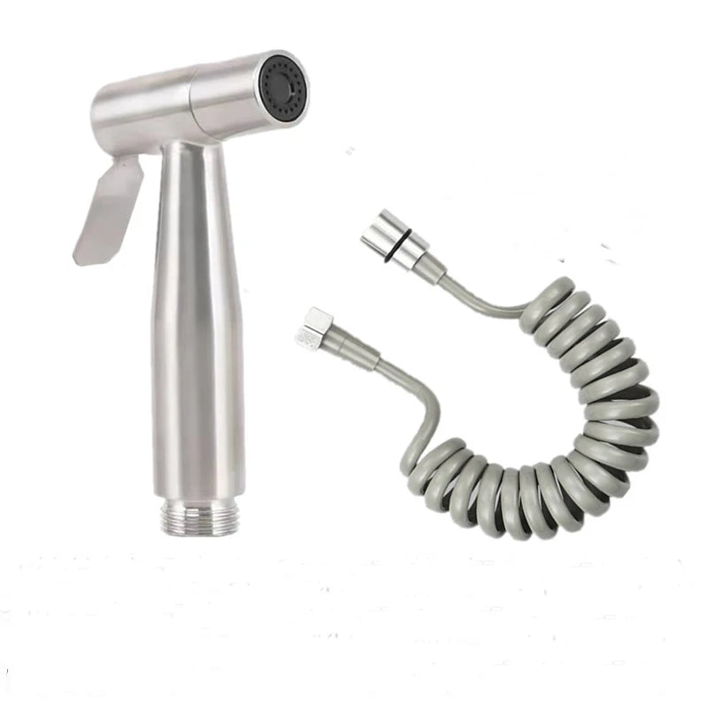 Black Toilet Bidet Faucet Handheld Sprayer Stainless Steel Bathroom Hand Bidet Sprayer Set Hose Toilet Self Cleaning Shower Head