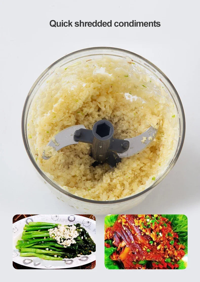 500/900ML Manual Meat Grinder Garlic Chopper Multifunction Vegetable Cutter Chopper Garlic Crusher Kitchen Gadgets