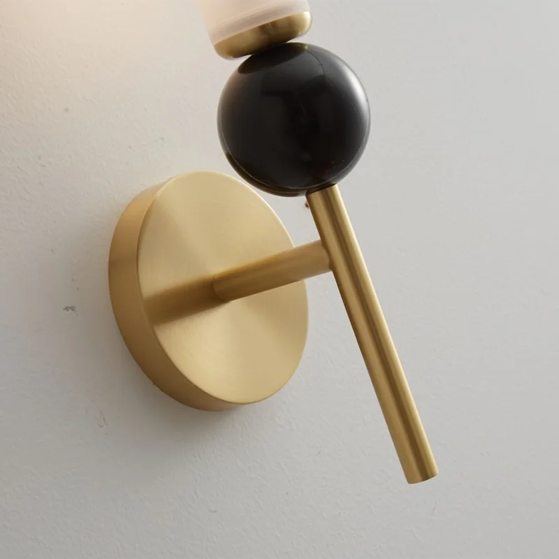 Modern modern wall lamp candle wall lamp copper base glass shade lighting decoration home for living room