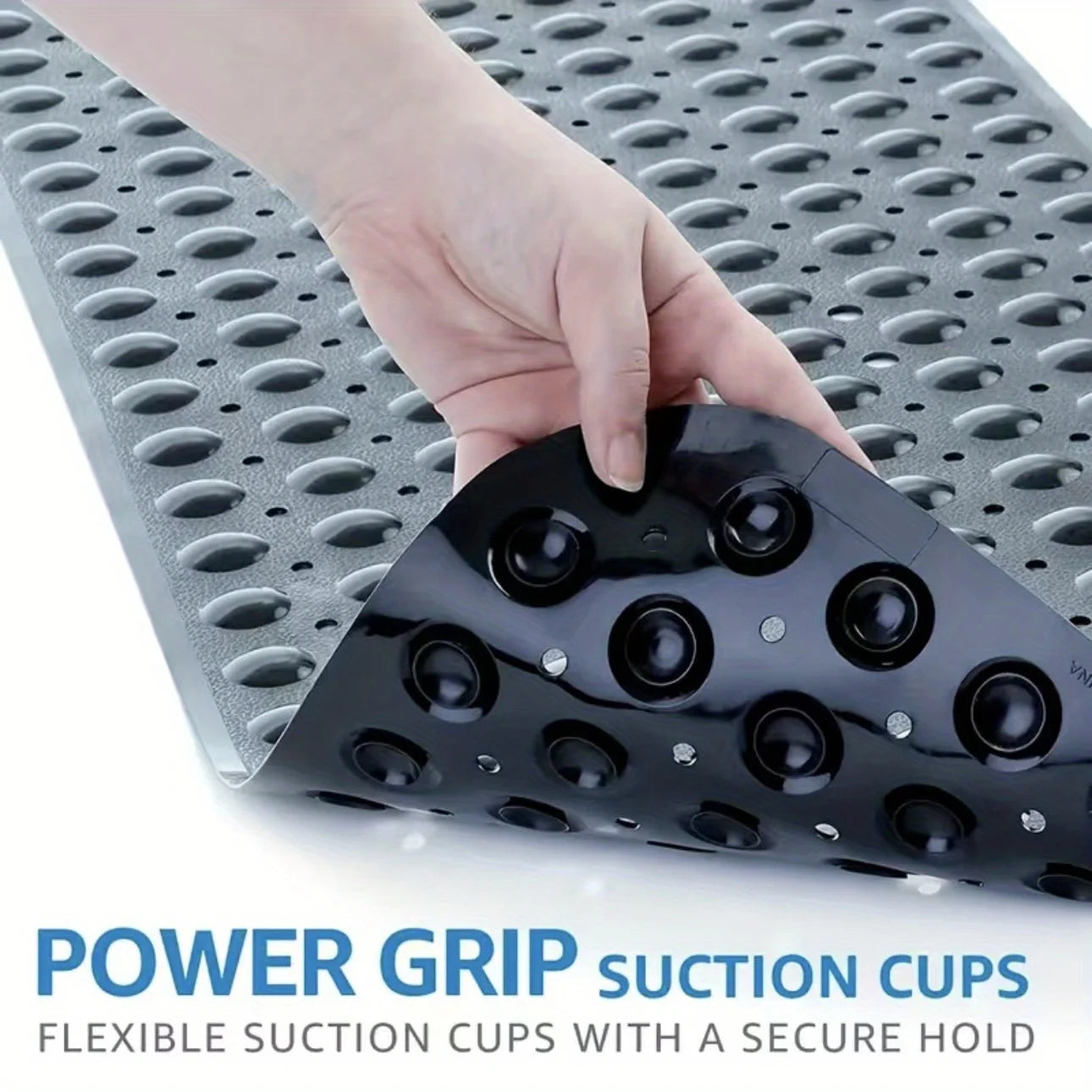 1Pc non-slip shower mat bathtub mat with drain holes and suction cups machine washable household bathroom shower carpet bathroom