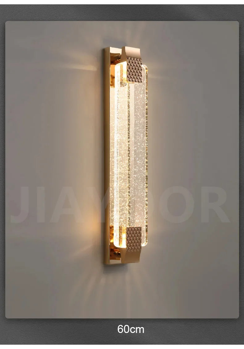 Luxury Wall Lamp Modern Gold Black LED Lamp TV Background Light Bedroom Bedside Living Room Decoration Indoor Light Bedside Lamp