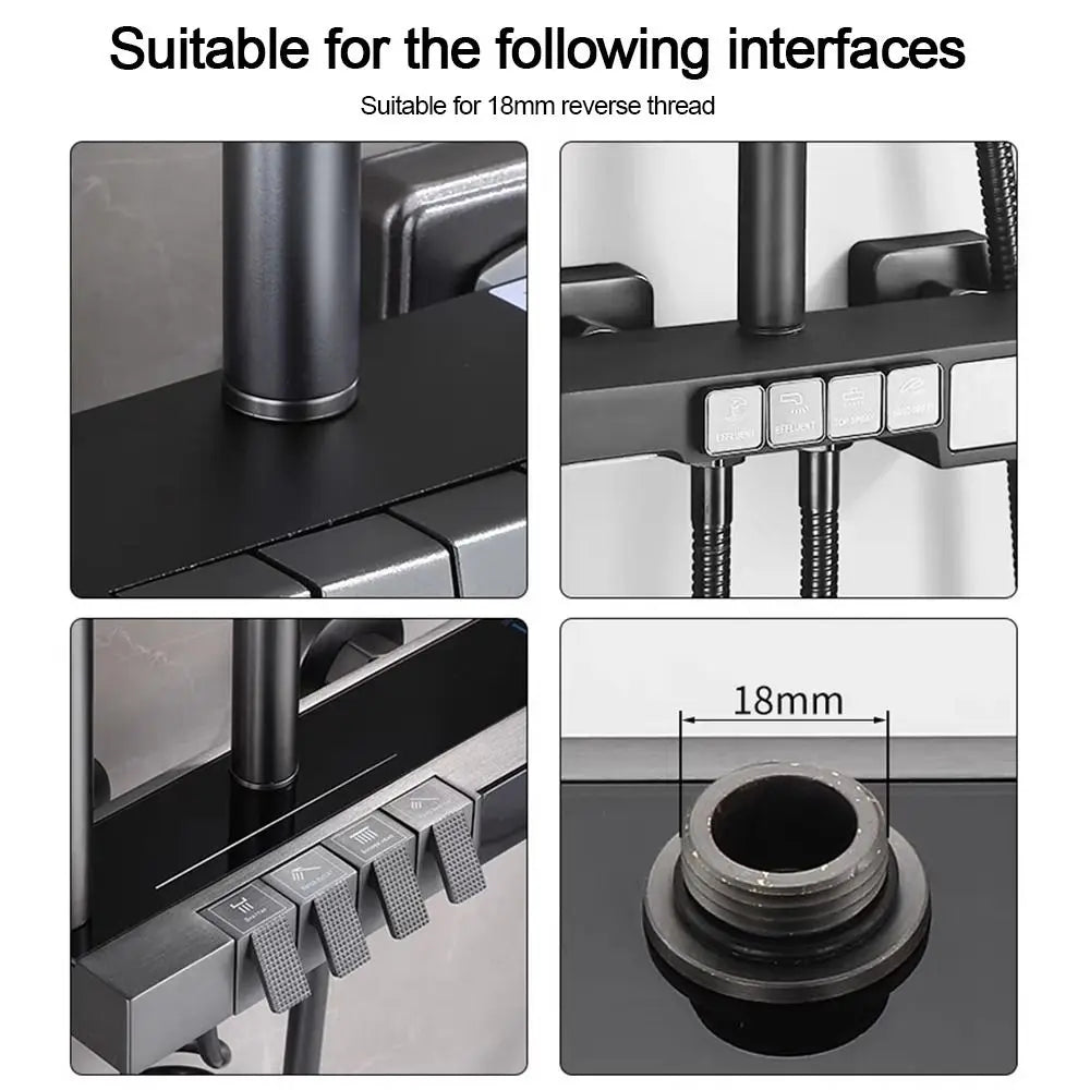 New Stainless Steel Shower Extension Rod Round 30cm Extension Tube Shower Extender Shower Head Rod Bathroom Accessories