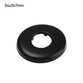 Black Shower Faucet Decorative Cover Chrome Finish Stainless Steel Wall Flange Water Pipe Wall Covers Bathroom Faucet Accessory