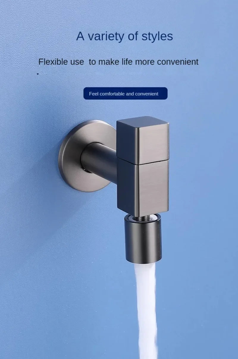 Free Swing Single Cold Faucet Wall Mounted Bathroom Hardware Mop Pool Water Tap with 1/2" Male Connection