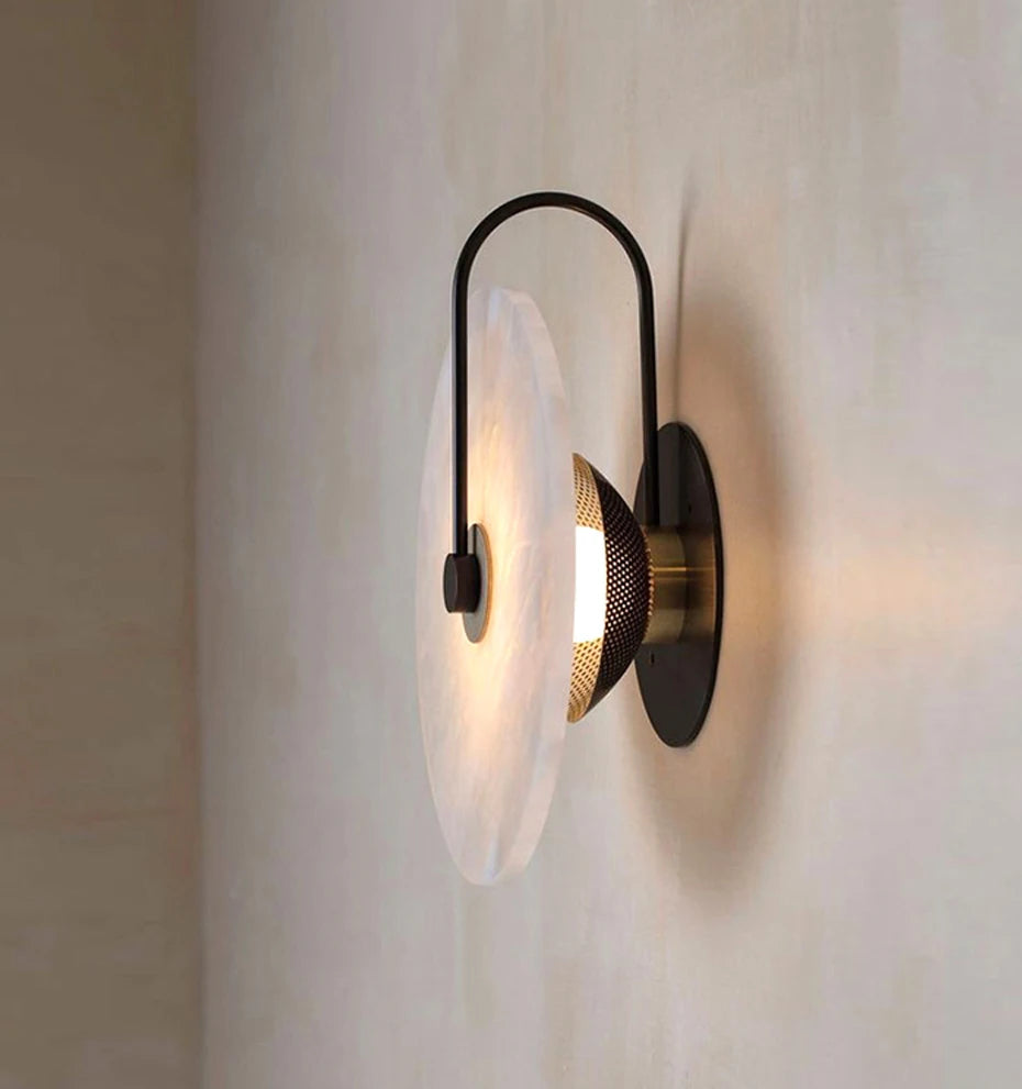 Modern Marble Led Wall Lamps Surface Mounted Led Wall Light Sconces Black Lighting Fixture Decoration Bedroom Foyer Loft Lamps