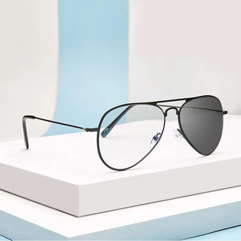 Sports Intelligent Photochromic Progressive Multifocal Reading Glasses Men Luxury Finished Near Far Sight Sunglasses 1.0-4.0
