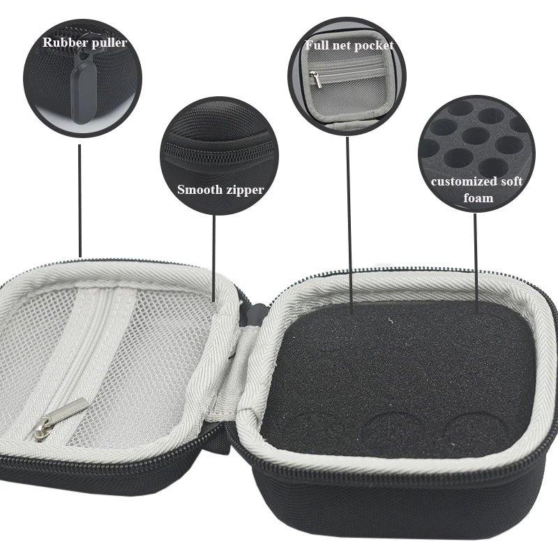 1pc Handheld peptide case insulin vial holder 9 slots for standard 3/5/10ml vial,foam protective, sale case only