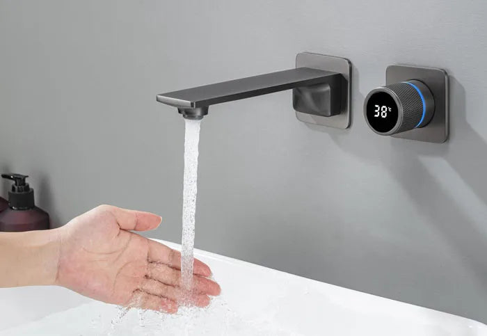 Brass Basin Faucet Basin Sink Faucet Bathroom Faucet Washbasin Faucet Torneira Faucet For Washing Wall Mount Digital Display